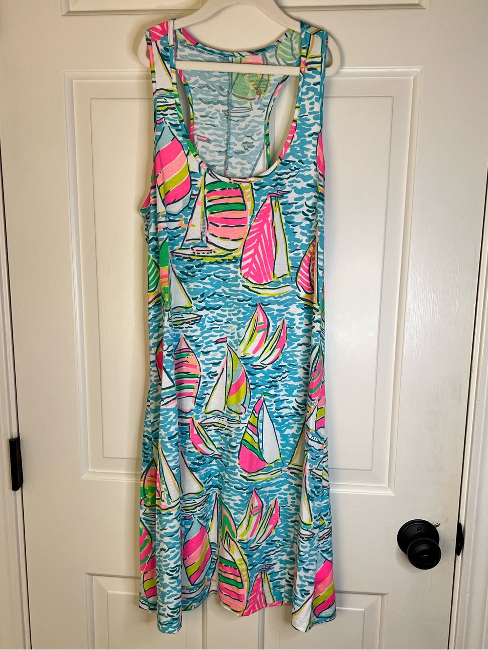 Lilly Pulitzer Melle Trapeze Tank Dress Pop Up Gotta Regatta size small - Picture 9 of 9